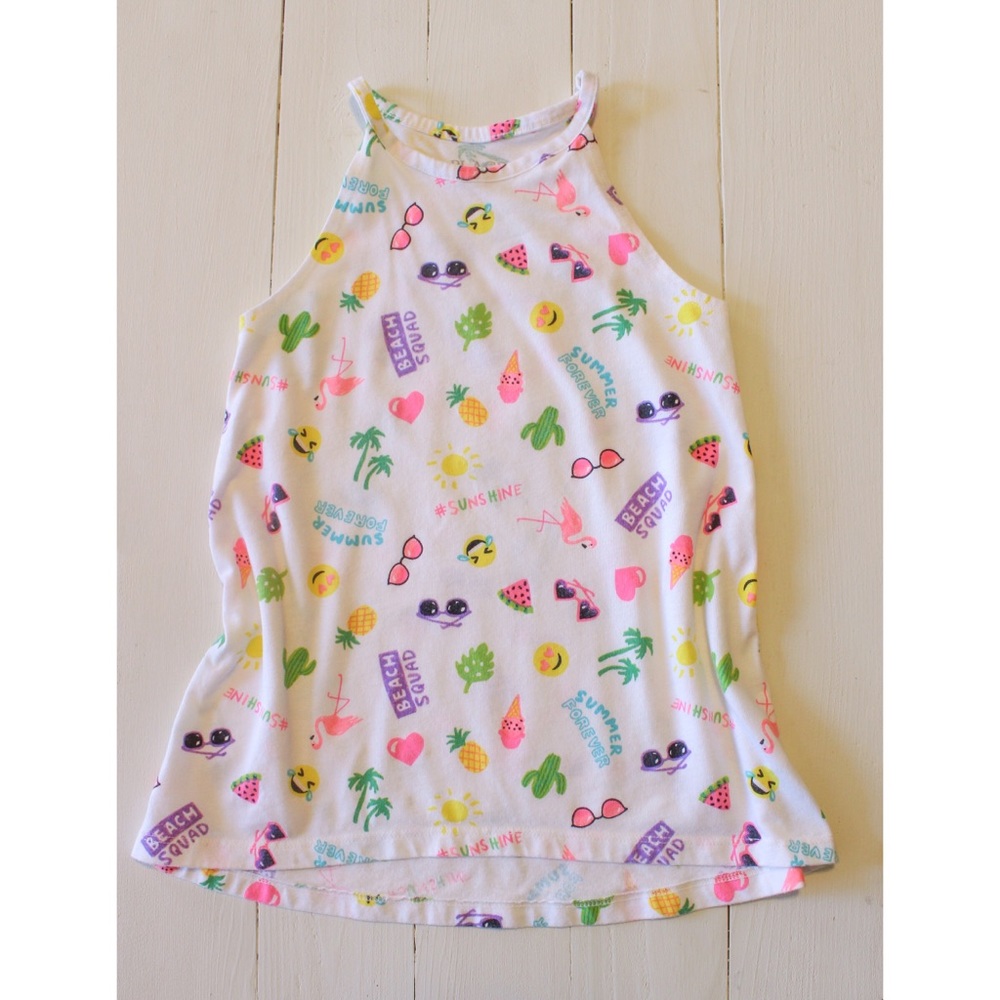 🌸4 for $16🌸 Girls Emoji Summer Tank Top